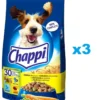 CHAPPI 3x2,7 kg cibo secco per cani con pollame e verdure