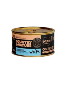 COUNTRY&NATURE Cibo umido senza cereali salmone con spinaci 410 g
