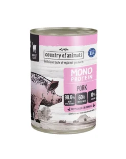 COUNTRY OF ANIMALS Cat Monoprotein Pork 400g carne di maiale, cibo umido per gatti