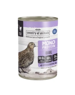COUNTRY OF ANIMALS Cat Monoprotein Quail 400g quaglia, cibo umido per gatti