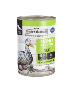 COUNTRY OF ANIMALS Dog Monoprotein Duck 400g anatra, cibo umido per cani