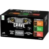 CRAVE Dog Dose Mixed Multipack 6x400g - paté con pollo e tacchino, agnello e manzo, salmone e tacchino (cibo umido completo senza cereali per cani adulti)