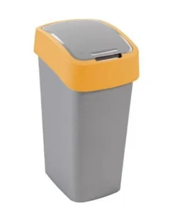 CURVER Cestino FLIP BIN 9L Argento/arancio