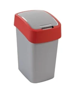 CURVER Cestino "FLIP BIN" 25 l argento rosso