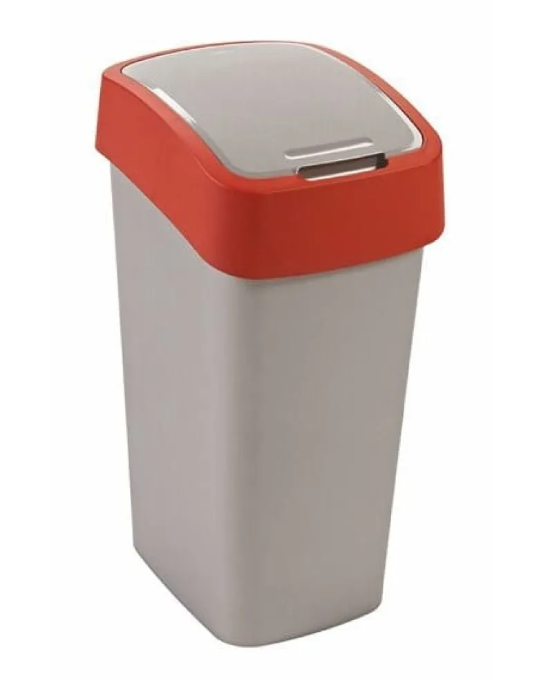 CURVER Cestino "FLIP BIN" 50 l argento/rosso