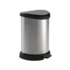 CURVER Cestino metallizzato 20 l nero/argento metallizzato