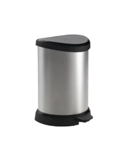 CURVER Cestino metallizzato 20 l nero/argento metallizzato
