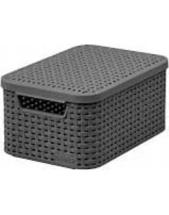 CURVER Cestino "STILE S con coperchio grigio scuro