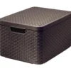CURVER Cestino "STILE S con coperchio marrone scuro