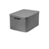 CURVER Cestino "STYLE" L con coperchio grigio scuro
