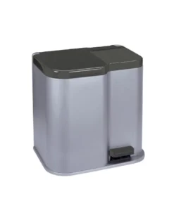 CURVER DUO PEDALBIN cestino per la raccolta differenziata argento/grigio scuro