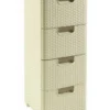 CURVER Libreria con 4 cassetti STILE crema