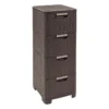 CURVER Libreria con 4 cassetti STILE marrone scuro