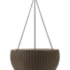 CURVER Vaso rotondo da appendere in stile rattan