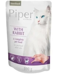 DOLINA NOTECI PIPER Animals con coniglio per gatti sterilizzati 10 x 100g