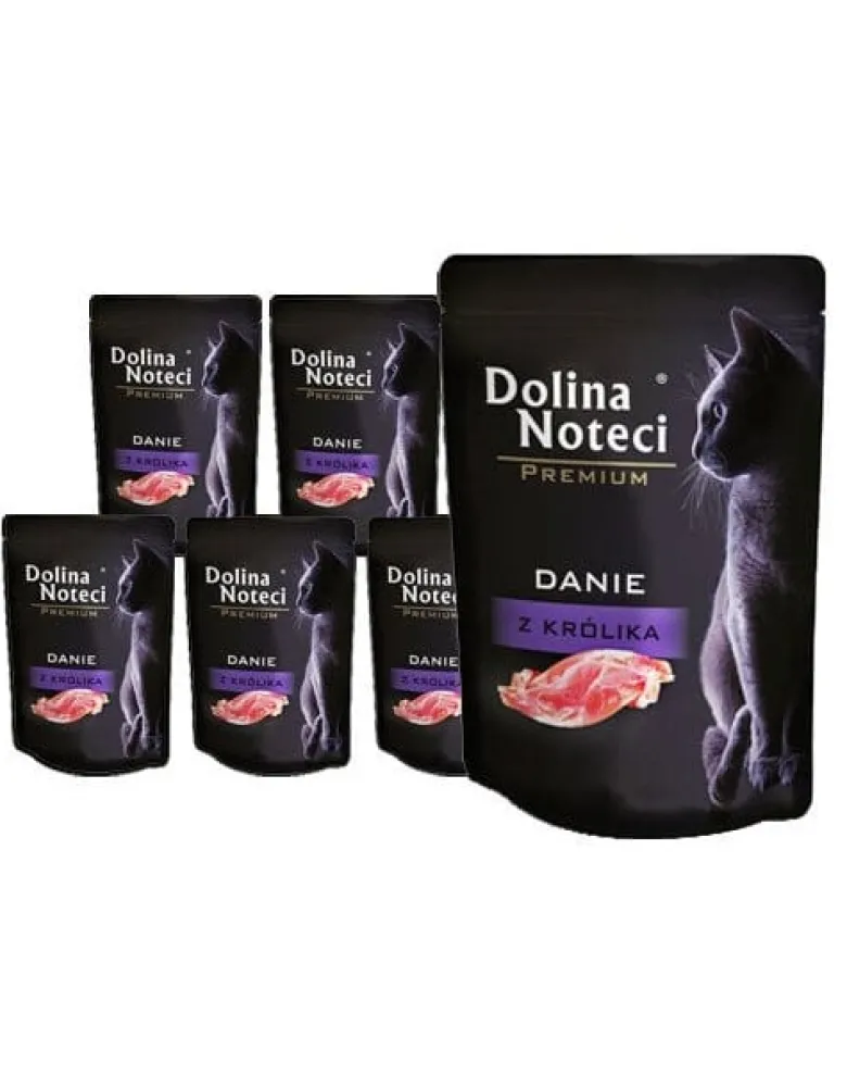 DOLINA NOTECI Premium con coniglio per gatti adulti 10 x 85g