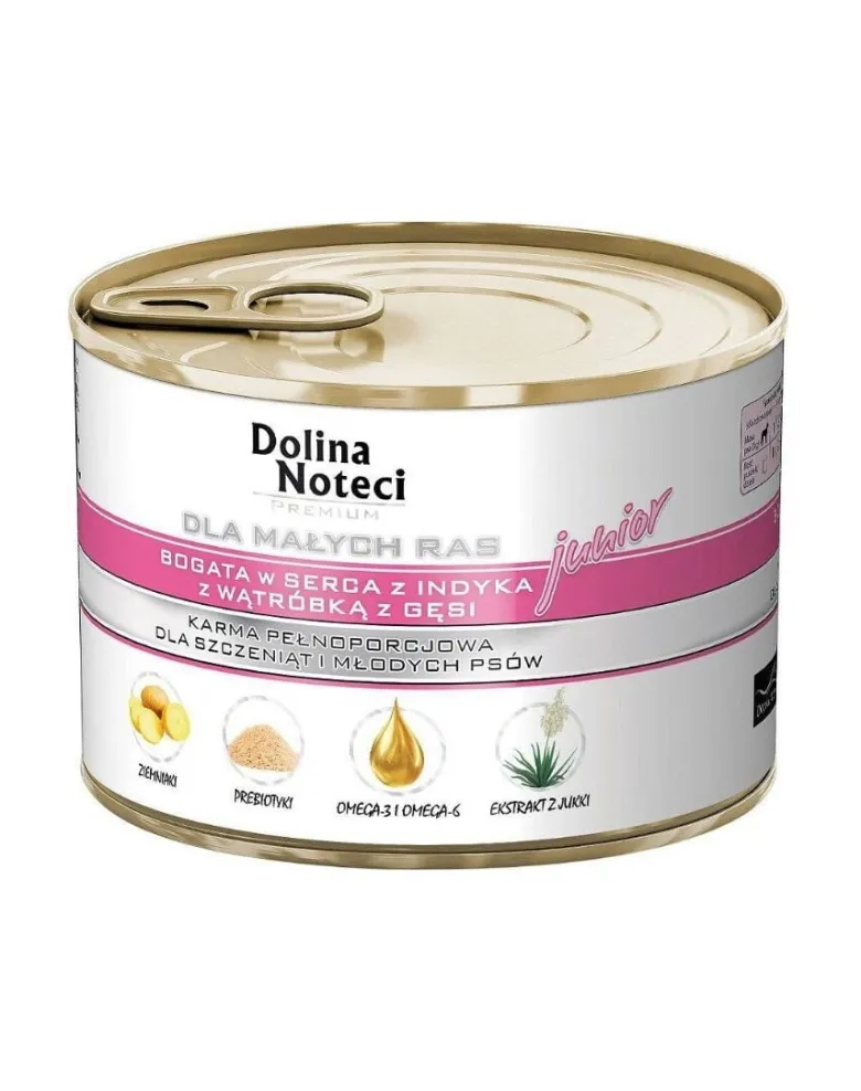 DOLINA NOTECI Premium Junior per razze piccole Cuore di tacchino e fegato d'oca 185g