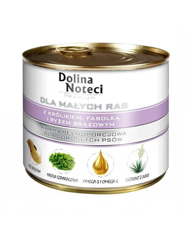 DOLINA NOTECI Premium per razze piccole con coniglio, fagioli e riso integrale 185g