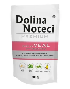 DOLINA NOTECI Premium Ricca di vitello con piselli verdi per cani 500 g