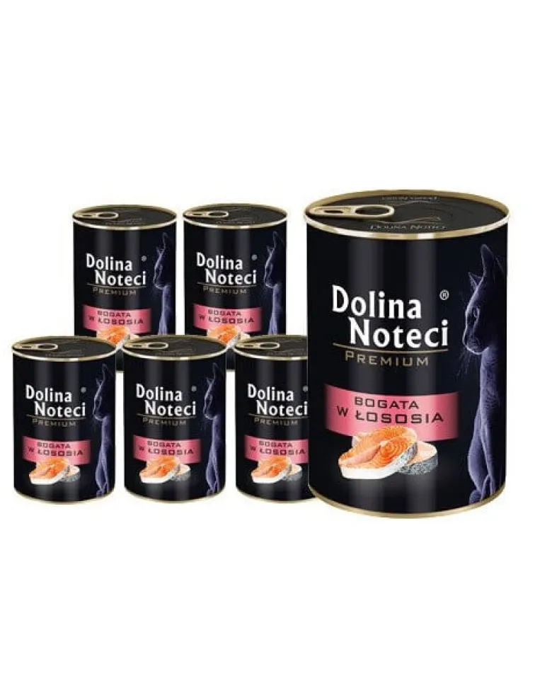 DOLINA NOTECI Premium Ricco di salmone per gatti adulti 12 x 400g