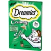 DREAMIES Creamy alimento complementare per gatti con deliziosa erba gatta 4x10 g