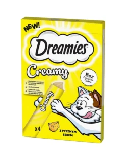 DREAMIES Creamy alimento complementare per gatti con delizioso formaggio 4x10 g