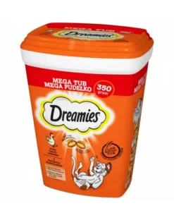 DREAMIES Mega in scatola 350g Leccornia per gatti con delizioso pollo