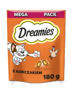DREAMIES Mega Pack 180g Deliziosi bocconcini con pollo per gatti