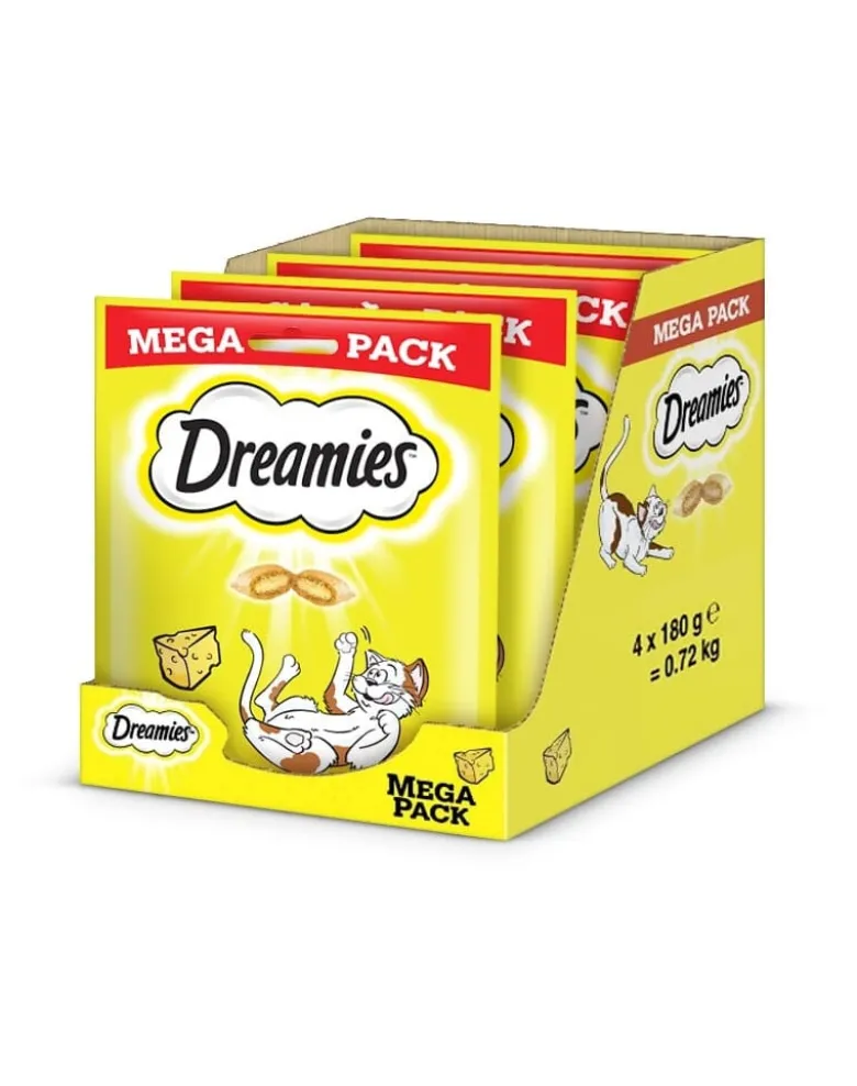 DREAMIES Mega Pack 4x180g Snack al formaggio per gatti