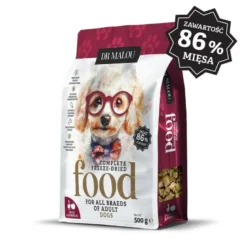 DR MALOU Cibo liofilizzato Anatra con zucca 2x500g Cibo secco per cani
