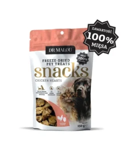 DR MALOU 100% cuori di pollo liofilizzati 150g snack per cani e gatti