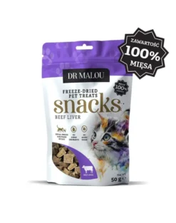 DR MALOU 100% fegato di manzo liofilizzato 50g snack per gatti