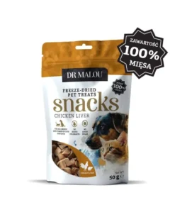 DR MALOU Fegato di pollo liofilizzato 50g snack per cani e gatti