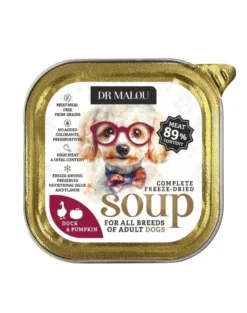 DR MALOU Zuppa liofilizzata Anatra con zucca 12g cibo umido per cani