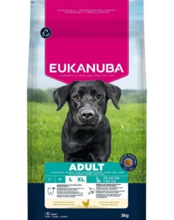 EUKANUBA Adult Large Breeds Chicken 3 kg cibo secco per cani di grandi razze ricco di pollo fresco