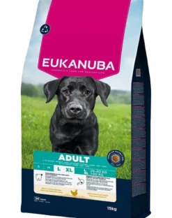EUKANUBA Adult Large Breeds Chicken 15 kg crocchette per cani adulti di razze grandi ricche di pollo fresco
