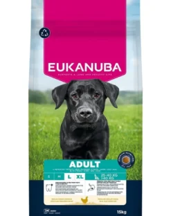 EUKANUBA Adult Large Breeds Chicken 15 kg crocchette per cani adulti di razze grandi ricche di pollo fresco
