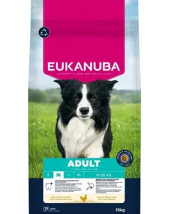 EUKANUBA Adult Medium Breeds Chicken 15 kg cibo secco per cani adulti di razze medie ricco di pollo fresco