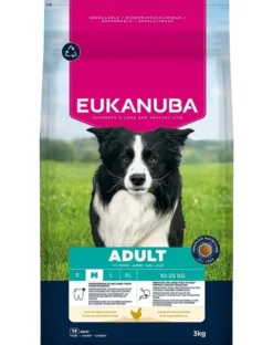 EUKANUBA Adult Medium Breeds Chicken 3 kg cibo secco per cani di taglia media ricco di pollo fresco