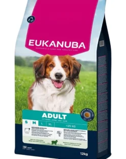 EUKANUBA Adult Small Medium Breeds Lamb Rice 12 kg cibo secco per cani di piccola e media taglia ricco di agnello e riso