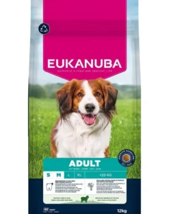 EUKANUBA Adult Small Medium Breeds Lamb Rice 12 kg cibo secco per cani di piccola e media taglia ricco di agnello e riso