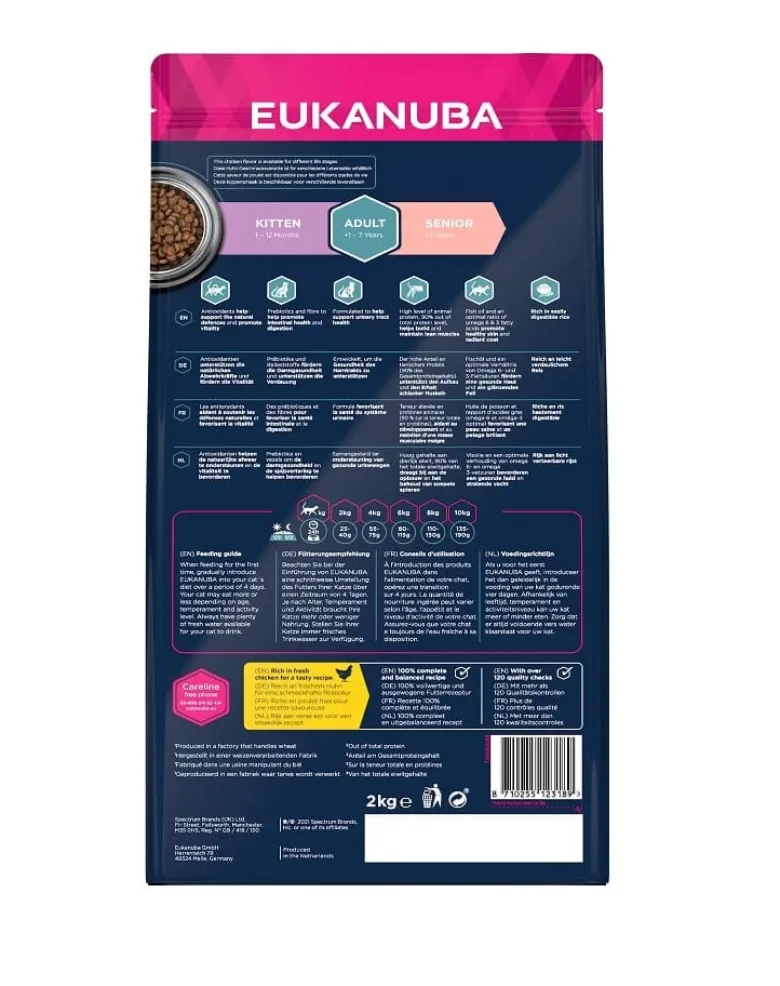 EUKANUBA Cat Adult All Breeds Top Condition Chicken & Liver 2 kg