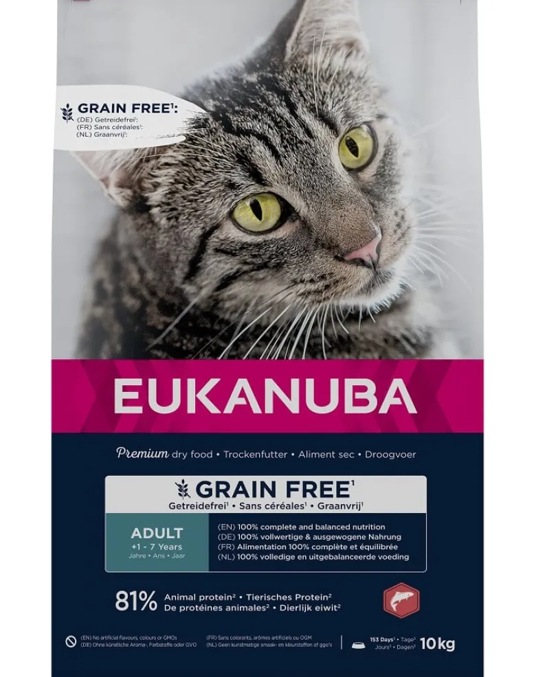 EUKANUBA Grain Free Adult Salmone 10 kg per gatti adulti