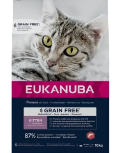 EUKANUBA Grain Free Kitten Salmone 10 kg per gattini in crescita
