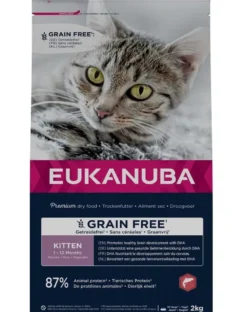EUKANUBA Grain Free Kitten Salmone 2 kg per gattini in crescita
