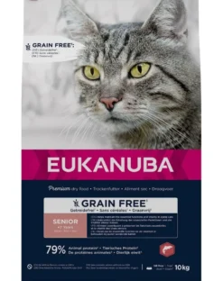 EUKANUBA Grain Free SeniorSalmone 10 kg per gatti anziani