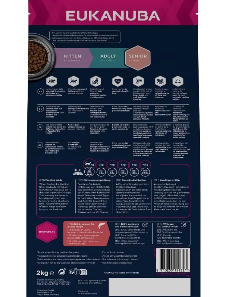 EUKANUBA Grain Free Senior Salmone 2 kg per gatti anziani