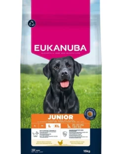 EUKANUBA Junior Large Breeds Chicken 15 kg cibo secco per cuccioli di grandi razze ricco di pollo fresco