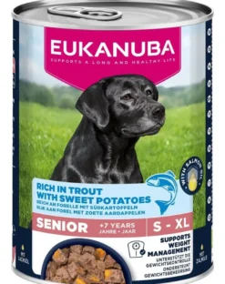 EUKANUBA Life Care Senior Rich in Trout 400 g paté per cani anziani ricco di trota e patate dolci
