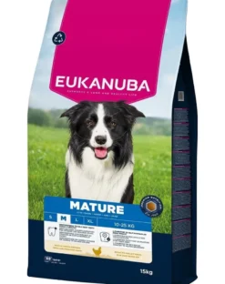 EUKANUBA Mature Medium Breeds Chicken 15 kg cibo secco per cani adulti di razza media ricco di pollo fresco
